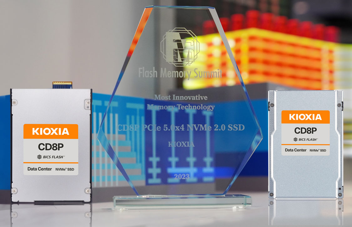KIOXIA CD8P Series PCIe® 5.0 and NVMe™ Data Center SSD Named ‘Best of Show’ at Flash Memory Summit 2023